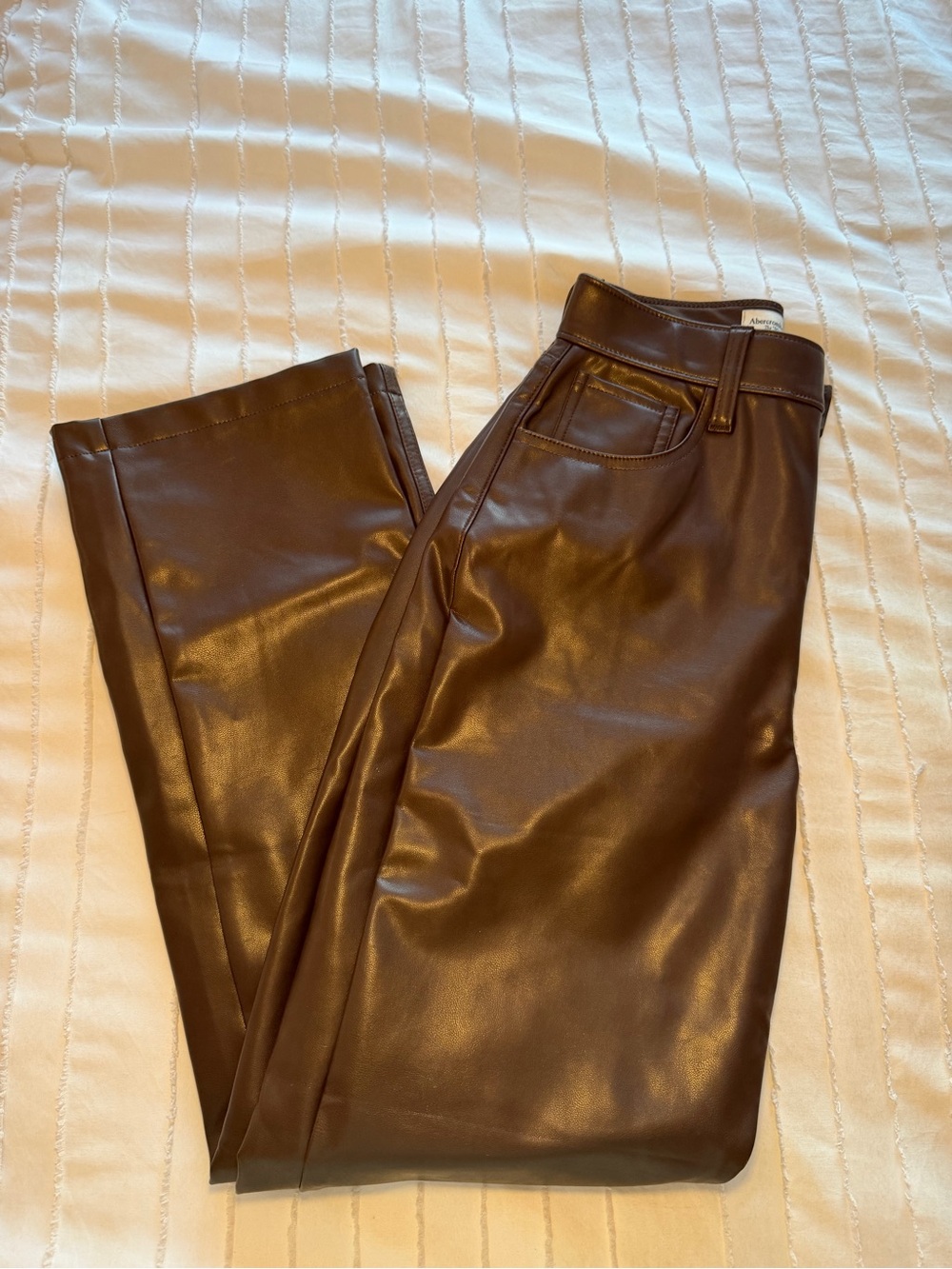 A&F Brown Leather Pants